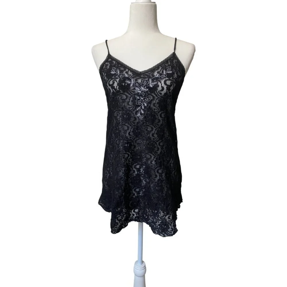 Cliche Sheer Lace Lingerie Slip Dress Size Medium - Picture 4 of 7